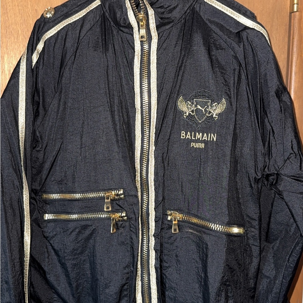 Balmain Black and Gold Windbreaker